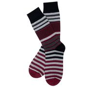 Stuarts London Brian Oak Multi Stripe Socks - Burgundy O/S O/S