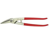 Stubai 270511NR "Nirolook" Left Combination Tin Snips with PVC Coated Handles, Red/Silver, 280 mm