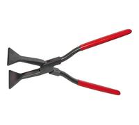 STUBAI Crimp Pliers 100 mm - Straight - C45 Carbon Steel - Corner Folding Pliers with Hardened Jaws - High Quality Sheet Metal Tool Made in Austria - 920 g - Item 282855