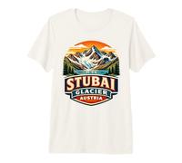 Stubai Glacier Austria Alpine Mountain Ski Skiing Premium T-Shirt