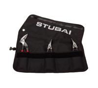 STUBAI Mini Pliers Set | 3 Pieces in Roll Bag | PVC Insulated | Mini Pass-Through Scissors, Right & Left Tin Snips | Compact Professional Plumber Tool, Handy for Precise Work & Repairs
