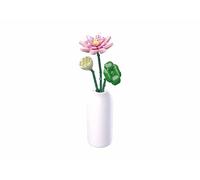 Stuban Building Block Flower Set, Creative Life Bricks, Pink Sunflower with Green Stem and Vase, 40.6 cm, M38-B1101-06