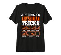 Stubborn Abyssinian Cat Tricks Funny Kitty Cat Lover Premium T-Shirt