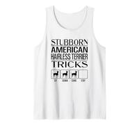 Stubborn Dog Tricks, Funny American Hairless Terrier Tank Top