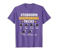 Stubborn Sheepadoodle Tricks, Doodle Dog Sheepadoodle T-Shirt, Men, Purple Heather, X-Large