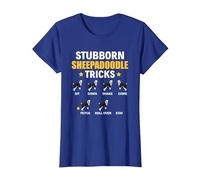 Stubborn Sheepadoodle Tricks, Doodle Dog Sheepadoodle T-Shirt, Women, Royal Blue, Large