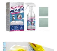 Stubborn Stains Cleaner, Bathroom Descaler Cleaner - Removes Stubborn Stains, Limescale on Glass, Tile, Faucet, Bathtub, Sink, Shower, Toilet - Multipurpose Foaming Formula (1PCS)