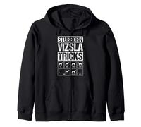 STUBBORN VIZSLA TRICKS Funny Dog Training Commands Zip Hoodie