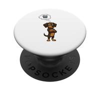 Stubborn Wire-Haired Dachshund apparel Dachshund Dog Funny PopSockets Adhesive PopGrip