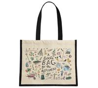 Stubbs Mugs A Little Bag for the Allotment Cream & Black Jute Tote Bag