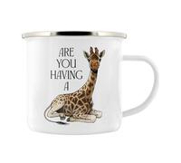 Stubbs Mugs Wild Giggles are You Having A Giraffe Enamel Mug
