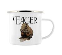 Stubbs Mugs Wild Giggles Eager Beaver Enamel Mug, 10oz Capacity, Retro Design Drinking Cup