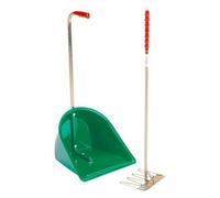 Stubbs Stable Mate Manure Collector With Long Handle Rake Green (One Size)