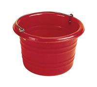 Stubb's Feed/Water Bucket Jumbo with Handle 25 Liter Red