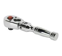 Stubby 72-Tooth Flexi-Head Ratchet Wrench - 3/8 Inch Sq Drive - Flip Reverse