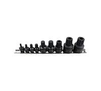 Stubby Impact Triple Square Spline Bit Sockets M4 - M12 MT14 - MT18 9pc Set