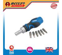Stubby Ratchet Screwdriver and Bit Set (7 Piece) 01050