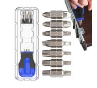 Stubby Ratchet Screwdriver | Portable 15-in-1 Multi Bit Repair Tool | Magnetic Short Screwdrivers | for Bicycle, Car, DIY, Furniture Repair, Household Appliances