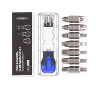 Stubby Ratchet Screwdriver Set | Portable 15-in-1 Multi-Bit Repair Tool | Short Screwdriver Set | for Furniture Maintenance, Home Appliances, Computer, Bicycle, Car DIY Repair