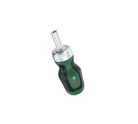 Bosch Stubby Bit Ratchet Screwdriver with 6 Bits (Compact High-Torque Ratchet Screwdriver for Powerful Fastening; 6 Bits - PZ1/2,PH2,SL4,TX25,HEX5; Ergonomic; Magnetic Bit Holder)