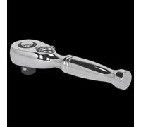 Sealey Ak661S Stubby Ratchet Wrench 3/8Sq Drive Pear-Head Flip Reverse