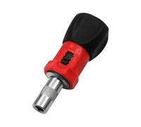 Stubby Ratcheting Screwdriver, 1/4" Magnetic Hex Socket Reversible Short Ratchet Screw Driver Handle for Confined Space (Bits Not Incluce)