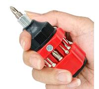 Stubby Ratcheting Screwdriver 12 in 1 Magnetic Bit Set for Repair | Compact 3 Speed Ratchet With Magnetic Bits And Built In Storage For Easy Access. Great For Tight Spaces And DIY Repairs.