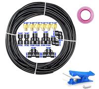 Stubotar Black 100M Polyurethane Hose Pipe 8mm OD*5MM ID PU Air Tubing with 14 Connecter Kits and Cutter Flexible & Weather Resistant