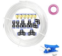 Stubotar Clear 10M Polyurethane Hose Pipe 14mm OD*10MM ID PU Air Tubing with 14 Connecter kits and Cutter Flexible & Weather Resistant