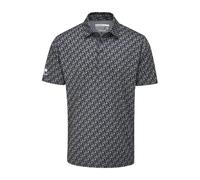 Stuburt Buzzard Men's Golf Classic Fit Short Sleeve Polo Shirt, Black, Medium