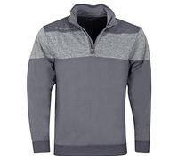 Stuburt Golf Evolve Quarter Zip Neck Thermal Wondproof Breathable Mid Layer Sports Sweater Jumper Top Sweater Top - Storm Grey, Medium