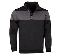 Stuburt Golf Evolve Quarter Zip Neck Thermal Wondproof Breathable Mid Layer Sports Sweater Jumper Top Sweater Top - Black, Medium