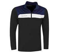 Stuburt Golf SBTOP1122 Mens Evolve Extreme Half Zip Mid Layer Thermal & Breathable Sports Golf Top Jacket Coat, Black, Medium