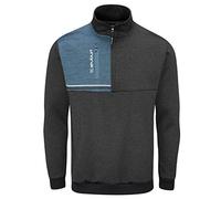 Stuburt Golf SBTOP1180 Roxham Golf Sweater Jumper Pullover, Onyx Marl, Medium