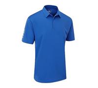 Stuburt Golf SBTS453 Breathable Wicking Stretch Golf Polo Shirt Top, Imperial Blue, Medium