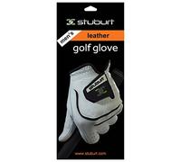 Stuburt Golf STGLV10 Mens Urban Golf Glove WIth Cabretta Leather & Microfibre, White/Black, Mens Left Hand Small