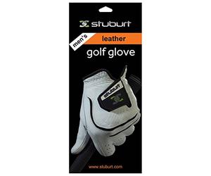 Stuburt Golf STGLV10 Mens Urban Golf Glove WIth Cabretta Leather & Microfibre, White/Black, Mens Left Hand Medium