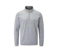 Stuburt Mens Golf Midlayer Thermal Moisture Wicking Active Sport Cardigan Sweater, Ash Marl, XXL UK