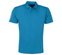 Stuburt Men's Sport-Tech Lightweight Moisture Wicking Active Golf Polo Shirt, Coral, Large
