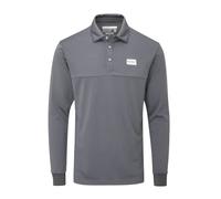 STUBURT SPORT TECH LONG SLEEVE GOLF POLO SHIRT - SLATE GREY - S