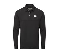Stuburt Men's Stuburt Sport Tech Long Sleeve Polo Golf Shirt, Black, S UK