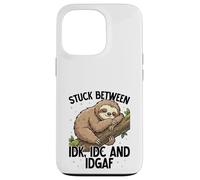 Stuck Between Idk Idc Idgaf Sloth Kawaii Cute Case for iPhone 13 Pro