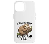 Stuck Between Idk Idc Idgaf Sloth Kawaii Cute Case for iPhone 14