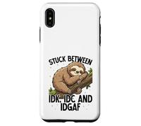 Stuck Between Idk Idc Idgaf Sloth Kawaii Cute Case for iPhone XS Max