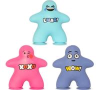 Stuck Dudes Sensory Toy, Squishy Figures with Emoji Expressions, 3 Fun Designs - 1 sent at random
