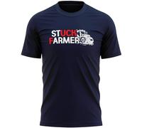 Stuck Farmer Funny Mens T Shirt Political Save British Farming Parody Tee Gift for Farmers Tee Top, 3XL, Navy