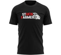 Stuck Farmer Funny Mens T Shirt Political Save British Farming Parody Tee Gift for Farmers Tee Top, L, Black