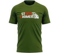 Stuck Farmer Funny Mens T Shirt Political Save British Farming Parody Tee Gift for Farmers Tee Top, XL, Military Green