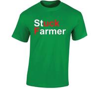 Stuck Farmer Mens T-Shirt A F*ck Starmer Funny Nonsense Labour Unisex Top T-Shirt Irish Green - Medium