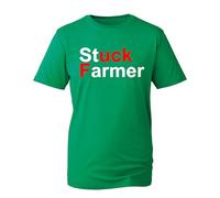 Stuck Farmer T-Shirt A F*ck Starmer Tee Farmer Protest Funny Anti Labour T-Shirt Gift (KellyGreen, XL)